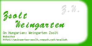 zsolt weingarten business card